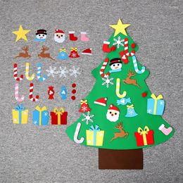 Christmas Decorations Felt Tree Pendant Preschool Non-woven Fabric Gift Glass Door Decoration Ornaments Home Decor