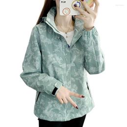 Women's Trench Coats WOmen Windbreaker Jacket 2022 Spring Autumn Thin Outdoor Casual Sports Running Windproof Coat Female Camouflage Outwear