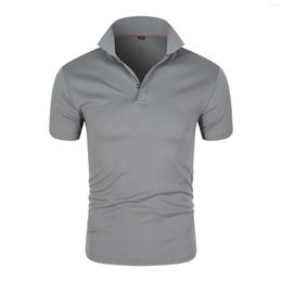 Summer Quick Dry Men's Golf Breathable Polo Shirts Business Casual Short Sleeve Tops Fit Golf Wear Men's Lapel T-Shirts