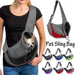 Dog Car Seat Covers Pet Cat Sling Strap Outdoor Travel Tote Bag Breathable Mesh Oxford Comfortable Shoulder Supplies