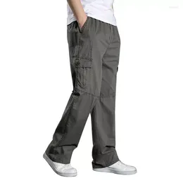 Men's Pants 2022 Men Harem Cargo Big Tall Casual Many Pockets Loose Work Male Straight Trousers Plus Size 4XL 5XL 6XL