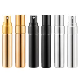 300pcs 5ml Portable UV Glass Refillable Perfume Bottle With Aluminium Atomizer Spray Bottles Sample Empty Containers