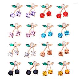 Charms Peixin 10Pcs/Set Fashion Sweet Fruit Cherry Pendant Jewelry Colorful Earring Accessories DIY Making Supplies