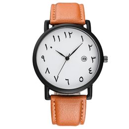 HBP Mens Watches Sports Watch Fashion Wristwatches Fashion Arabic Numerals Dial Quartz Wristwatch Leather Strap Montres de luxe