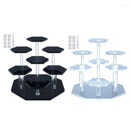 Jewellery Pouches Premium Clear/Black Acrylic Pedestal Display Riser Stands Set Decorative For Cake Dessert Rack Party Decor