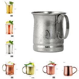 Home Stainless steel copper plated cocktail cups Wine Glasses bar beer mugs Moscow cup LT162-2