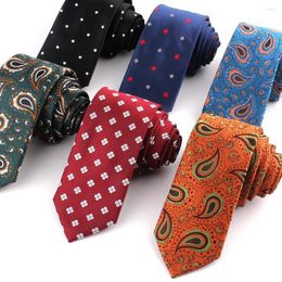 Bow Ties Skinny Neck For Men Women Casual Floral Woven Tie Suits Slim Boy Girls Necktie Gravata Gift Uniform Paisley Neckties