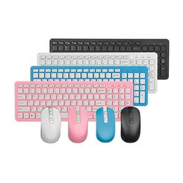 2 4G Optical Wireless Keyboard Kit de mouse sem fio Mouse Receptor USB Combo para laptop PC Portable Ultra Thin Office Suit251t