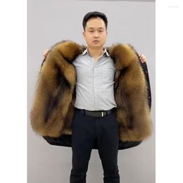 Men's Down Men's Parka Winter Fur Coat Long Quality Muskrat Liner Raccoon Collar Jacket Plus Size Custom