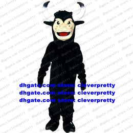 Black Kerbau Buffalo Bison Mascot Costume Wild Ox Bull Cattle Calf Character Commercial Strip Drive Annual Celebration zx610