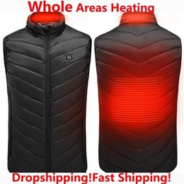 Men's Down Parkas Whole Area Men Women Winter Usb Heating Vest Flexible Electric Jackets Fishing Camping Hiking Outdoor Infrared Hunt Thermal Coat 221110