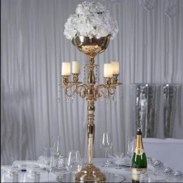 4 Arm Metal Candelabra Party Decoration Votive Candle Holder Stands Wedding Table Centrepieces Flower Vases Road Lead