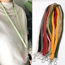 Hand Woven Lanyard Keychain ID Cards Strap Mobile Phone Lanyard