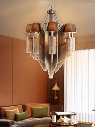 Pendant Lamps European Style Retro Chandelier Living Room Restaurant Villa Bar Creative Personality LED Industrial