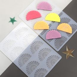 10-Cavity Fan Shape Silicone Mould DIY Chocolate Candy Fondant Cake Handmade Drip glue Party Gift Baking Supplies MJ1081