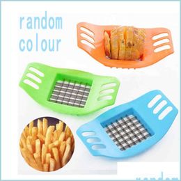 Fruit Vegetable Tools Stainless Steel Potato Cutter Vegetable Tools Slicer Chopper Chips Device Kitchen Potatoes Gadgets Drop Deli Dh1J8