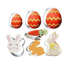 Baking Moulds 3/10 Pcs Stainless Steel Easter Eggs Biscuit Cutter Cookie Cake Mould Kitchen Sugarcraft Accessories Pastry Tool Drop Ship