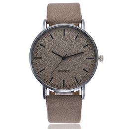 HBP Watch for Men Women Couple Simple Style Unique Dial Quartz Wristwatch Fashion Leather Strap Montres de luxe