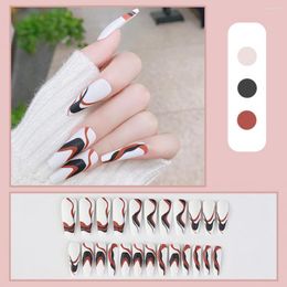 Nail Art Kits 1 Set Artificial Tips Lightweight With Glue Fashion Decoration Fake Patches