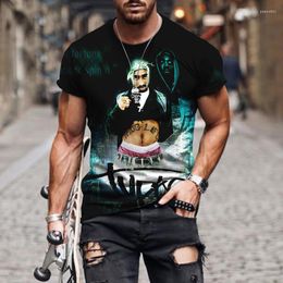 Men's T Shirts Celebrity Trends 3D Printing Loose And Comfortable Oversize Casual Street Personalised Adult