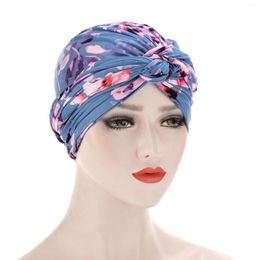 Ball Caps Women Hat Floral Printed Muslim Ruffle Cancer Wrap Cap Baseball Clip Finesse