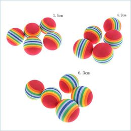 Dog Toys Chews Eva Rainbow Cat Dog Ball Pets Activities Funny Balls Kid Foam Sponge Elastic Pet Toys Drop Delivery Home Garden Supp Dhiot