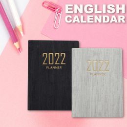 Days 2022 Planner English Agenda Notebook Goals Habit Schedules Stationery Office School Supplies Portable