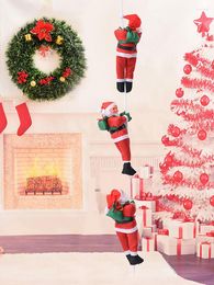 Christmas Decorations Climbing Santa Pendant On Rope Ladder Ornament For