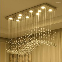 Chandeliers Italian Crystal Chandelier Lighting Living Room Bar Kitchen Island Wedding K9 Rectangle Lamp