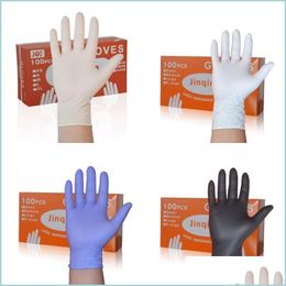 Disposable Gloves Disposable Nitrile Gloves Rubber Factory Salon Household Garden Protective Latex 100Pcs/Box Drop Delivery Home Kit Dhf1J