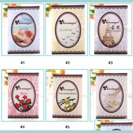 Sachet Bags Natural Mtifunctional Air Freshener Sachet For Homes Car Mini Scent Bag Different Fragrances Bags Rose Lemon Violet Drop Dh4Ms