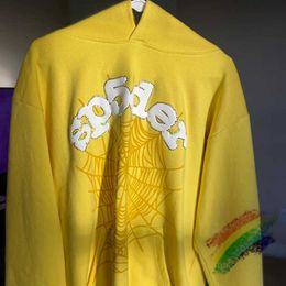 Herren Hoodies Sweatshirts gelbe Kapuze -Männer Frauen 3D -Schaumdruck Web Hoodie Young Schläger Pullover Y2211