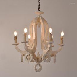 Chandeliers Bedroom Antique Wood Lighting French Suspension Lights Country Style Kitchen Fixture Elegant Light Dining Room Foyer