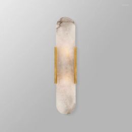 Wall Lamp Modern Creative Marble Brass Nordic Gold Black Bedroom Bedside Light Bathroom Mirror Aisle Stairs Led Luminaire