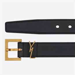 Fashion Men Belts Designer Leather Belt For Women Classic Letter S Buckle Luxury Ladies Waistband Gold Silver Cintura Mens Ceintures Gurtel