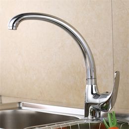 Kitchen Faucets SHAI Faucet 360 Degree Swivel Solid Zinc Alloy Mixer Cold and Tap Single Hole Water 221109