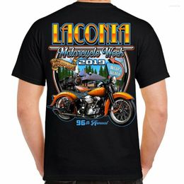 Men's T Shirts Laconia Motorcycle Week Beach Shield T-Shirt