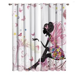 Curtain African Women Girl Window Curtains Living Room Kitchen Indoor Decor Swag Kids Treatment Valances