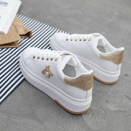 new fashion Women Sneakers Shoes Rhinestone Footwear Women Casual Shoes Fashion Breathable Faux Leather White Ladies Soft 2020 New 2022