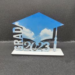 Wholesale MDF Sublimation Blank Graduation Photo Frames DIY Wooden Lettering Photo Board Heat Transfer White Family Home Album Frame Single Side For Sub A12