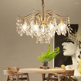 Chandeliers Artpad Nordic LED Crystal Gold Luxury Pendant Lighting Kitchen Dining Living Room Bedroom Hanging Lamp Lustre