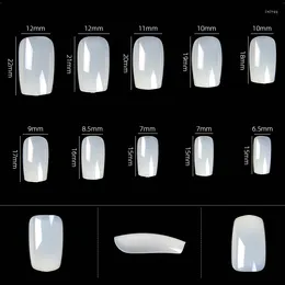 False Nails 500pcs/pack Flat Head Rounded Short Full Cover Nail Tips Artifical Finger Extension Manicure DIY Tools