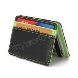 Men's Wallet PU Creative Card Holder Fashion Portable Double Sided Cross Straps Coin Purse