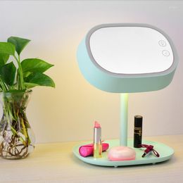 Table Lamps Woman Makeup Mirror Light Charging Gift LED Lamp Bedroom Wedding Room Touch Lounge Lighting