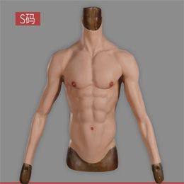 National Male Mannequin Clothes Muscular Stage Costume Cross Dressing Cover Lower Body Cosplay Silicone False Chest Muscle E020
