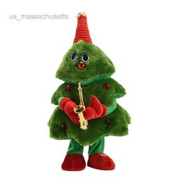 Christmas Toy New Kawaii Singing Dancing Christmas Tree ffed Toys Electric Music Plush Toy Doll for Kid Music Christmas Singing Dancing L221110