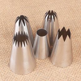 Baking Tools 5Pcs Cakes Decoration Set Cookies Supplies Russian Icing Piping Pastry Nozzle Stainless Steel Kitchen Gadgets Fondant Decor