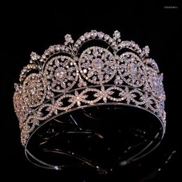 Headpieces Oversize European Royal Crystal Brides Tiaras Girls Hairbands Wedding Hair Accessory