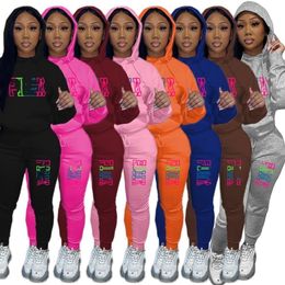 2024 Designer Brand women Tracksuits Jogging Suit PINK print 2 Piece Sets hoodies Pants Long Sleeve Sweatsuits pullover Outfits 5XL Plus size casual Clothes 8910-7