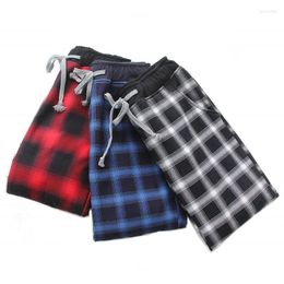 Men's Sleepwear 2022 Winter Men Cotton Velvet Sleep Bottoms Male Thicken Warm Night Trousers Casual Plaid Pyjama Pants S-XXXL 100KGS